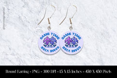 Game Time Game Vibe Round Earring Sublimation Design Product Image 1