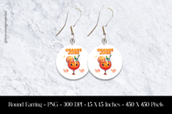 Orange Juice Healthy Drink Healthy Life Round Earring Sublim Product Image 1