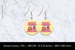 Sweet Treats Forever Round Earring Sublimation Design Product Image 1