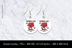 Spread Your Positive Aura Round Earring Sublimation Design Product Image 1