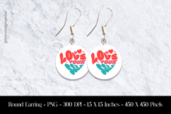 Love Your Self Round Earring Sublimation Design Product Image 1
