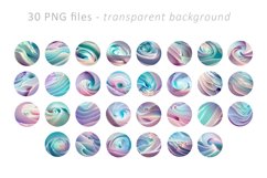 Round earrings PNG, Digital Collage Sheet Product Image 3