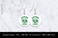 Savor The Flavor Best Ever Round Earring Sublimation Design Product Image 1
