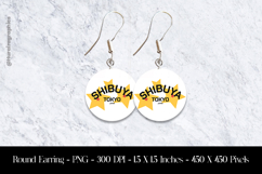 Shibuya Tokyo Japan Round Earring Sublimation Design Product Image 1
