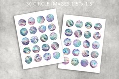 Round earrings PNG, Digital Collage Sheet Product Image 2