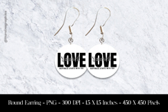 Love Yourself Happiness Start With You Round Earring Sublima Product Image 1