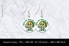 Tacos That Make You Smile Round Earring Sublimation Design Product Image 1