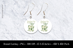 Swipe Up To The Best Round Earring Sublimation Design Product Image 1