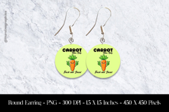 Carrot Vibes Only Fresh and Sweet Round Earring Sublimation Product Image 1