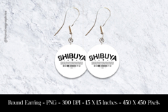 Shibuya Round Earring Sublimation Design Product Image 1