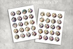 Flowers art earrings sublimation bundle PNG Product Image 4