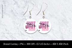 Just Dream Round Earring Sublimation Design Product Image 1