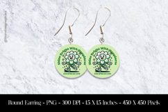Shine Bright And Happiness Round Earring Sublimation Design Product Image 1
