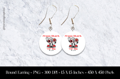 Press Start Win Big Round Earring Sublimation Design Product Image 1