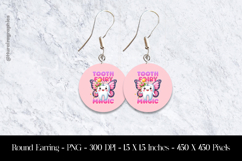 Tooth Fairy Magic Round Earring Sublimation Design Product Image 1