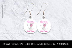 Cheers To The Good Times Round Earring Sublimation Design Product Image 1