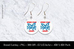 Speed Your Magic Round Earring Sublimation Design Product Image 1
