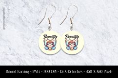 Beautifly Round Earring Sublimation Design Product Image 1