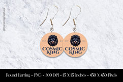 Cosmic King Round Earring Sublimation Design Product Image 1
