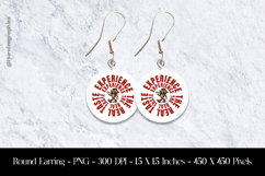 Pizza Vibes Real Taste Style Round Earring Sublimation Desig Product Image 1
