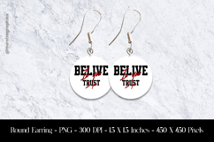 Belive In You Trust In You Round Earring Sublimation Design Product Image 1