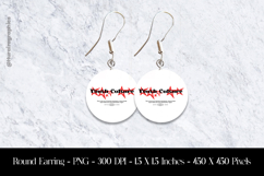 Youth Culture Round Earring Sublimation Design Product Image 1