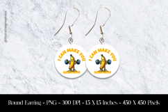 I Can Make You Healtheir Round Earring Sublimation Design Product Image 1