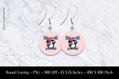 Chill in Like a Boss Round Earring Sublimation Design Product Image 1