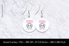 Twinkle Twinkle little Star Round Earring Sublimation Design Product Image 1