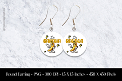 I&#039;m Banana Yum Round Earring Sublimation Design Product Image 1