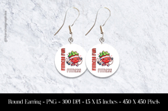 Fitness Fun Round Earring Sublimation Design Product Image 1