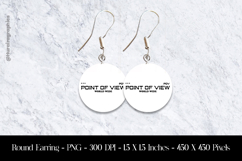 Point Of View World Wide Round Earring Sublimation Design Product Image 1