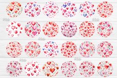 Valentine Round earring sublimation design with watercolor Flower hearts. Express your individuality, elevate your mood, and spread joy with these earrings