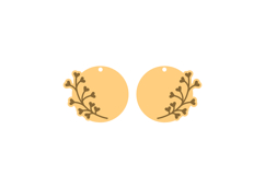 Floral Hearts Earrings Laser Cut Template Product Image 2