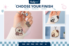 Halloween Skull Keychain Product Image 2