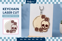 Halloween Skull Keychain Product Image 2