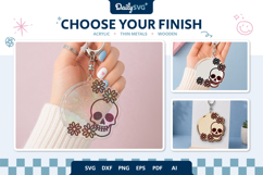 Halloween Skull Keychain Product Image 1