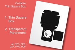 Round Frame and Halloween Bat Thin Window Square Gift Box 