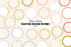 Glitter Round Frames | Hand Drawn Circle Border &amp; Decorative Product Image 1