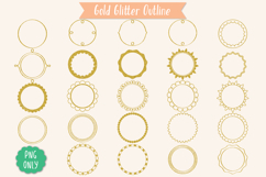 Glitter Round Frames | Hand Drawn Circle Border &amp; Decorative Product Image 3