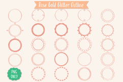 Glitter Round Frames | Hand Drawn Circle Border &amp; Decorative Product Image 4