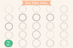 Glitter Round Frames | Hand Drawn Circle Border &amp; Decorative Product Image 5