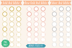 Glitter Round Frames | Hand Drawn Circle Border &amp; Decorative Product Image 6