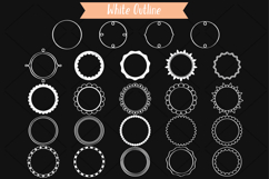 White Round Frames | Hand Drawn Border &amp; Decorative Label Product Image 2