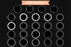 White Round Frames | Hand Drawn Border &amp; Decorative Label Product Image 4