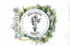 Grow Positive Thoughts SVG | Wildflower SVG Product Image 4