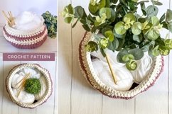 Round Handle Storage Basket Crochet Pattern Product Image 2