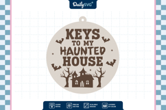 Haunted House Halloween Keychain SVG Product Image 3