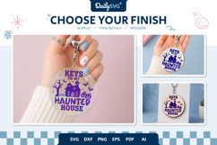 Haunted House Halloween Keychain SVG Product Image 2