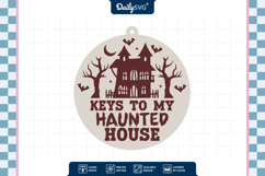Haunted House Halloween Keychain SVG Product Image 3